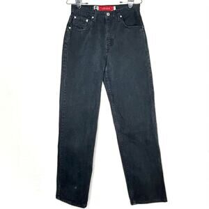 Levi’s Silvertab Black Denim Pants Loose Jeans Size 7 28x31 Vintage Y2K 90s USA